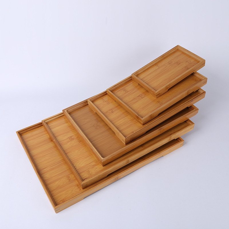Aolan Wholesale High Quality Natural Bamboo Serving Tray Wooden Platter For Food Manufactured In China