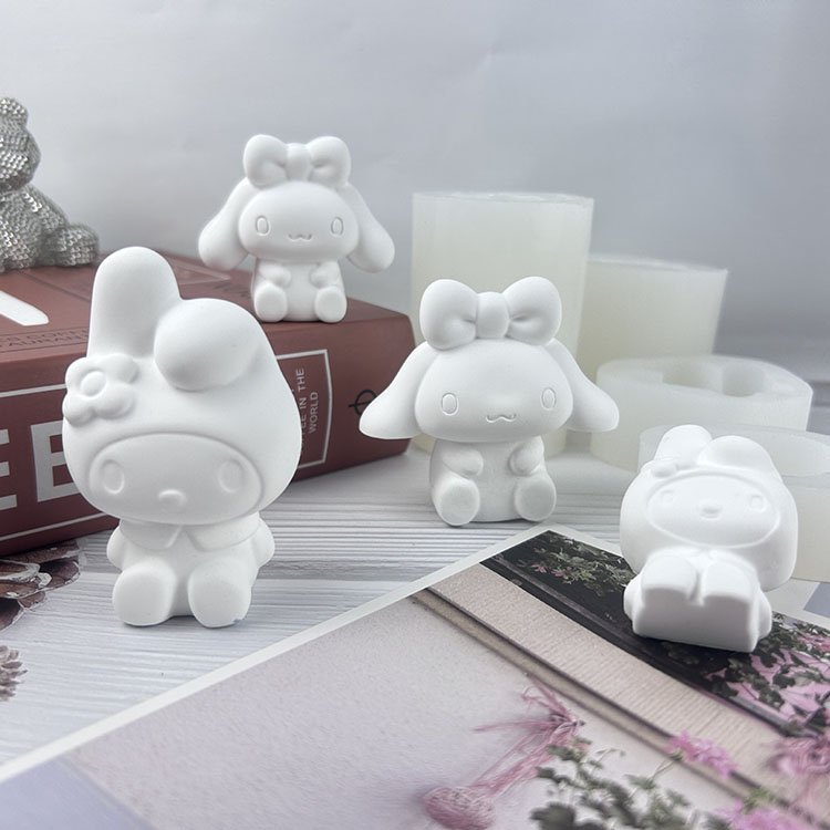 YS 2D Or 3D Cartoon Doll Candle Silicone Mold Gypsum form Carving Art Soap Aromatherapy Plaster Home Decor Mold Gift Handmade