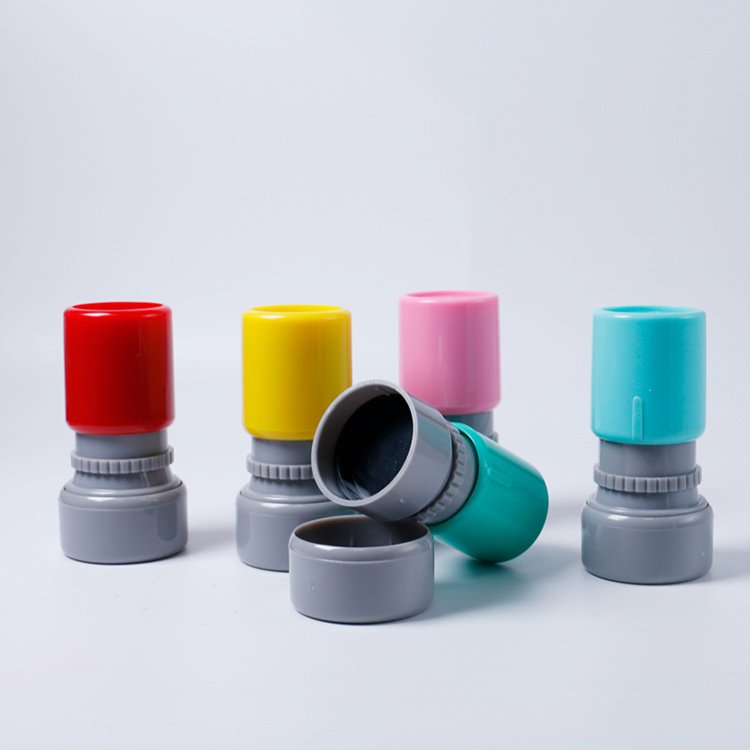 YS HA23 Cartoon Small Round Seal Teacher Comments Reward Color Light Sensitive Seal QC Seal Material Tools