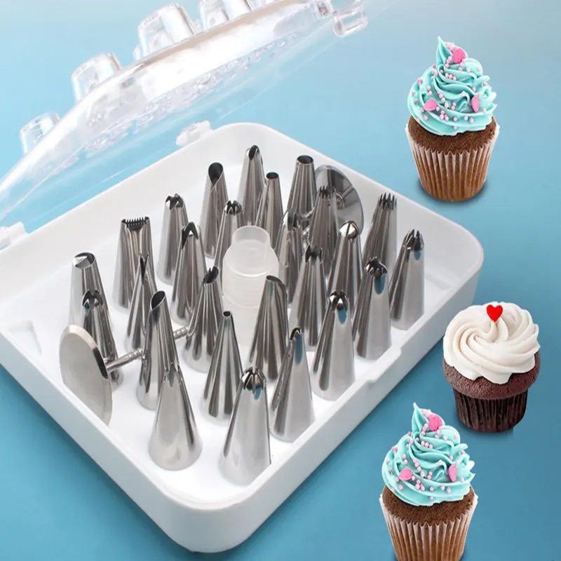 36pcs Cake Decorating Tools SetDecorating Nozzle with Plastic Plate and Decorating Bag Cake Decorating Nozzles