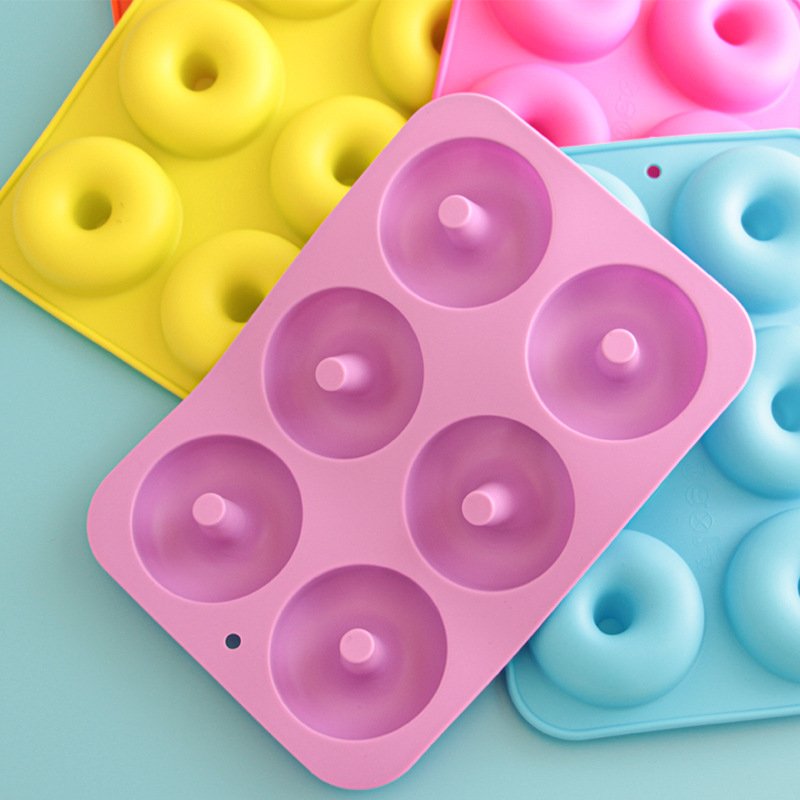 Nonstick 6 8 Cavity Chocolate Cake Baking Pan Tools Food-grade Silicone Doughnut Mold