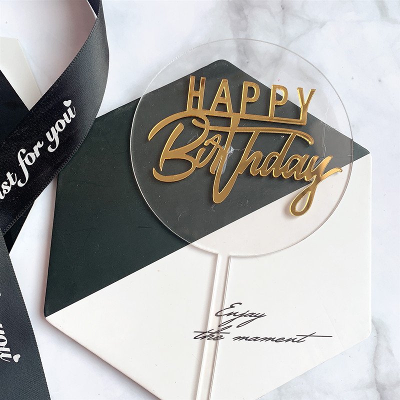China New Colorful Acrylic Birthday Decoration Cake Toppers