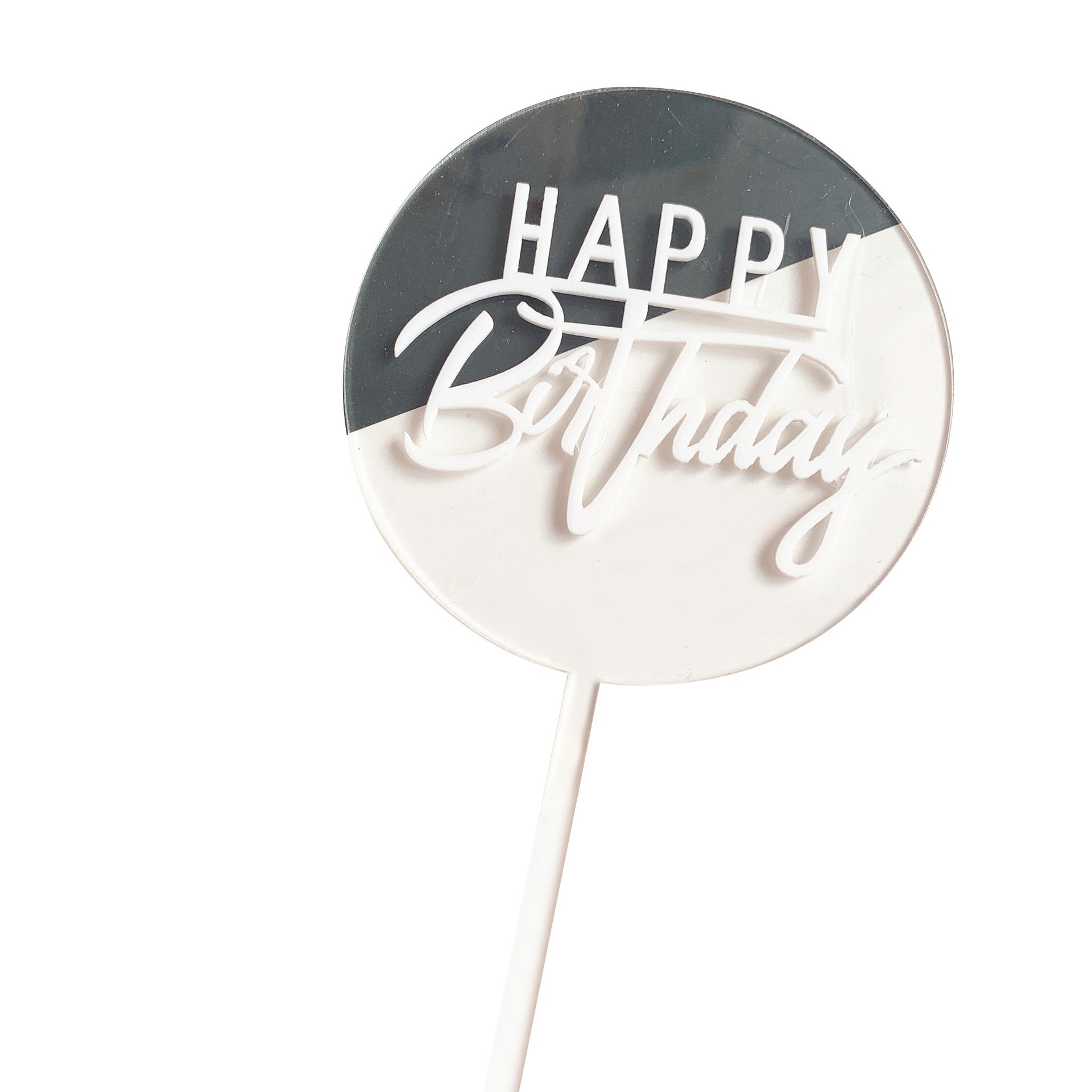 China New Colorful Acrylic Birthday Decoration Cake Toppers