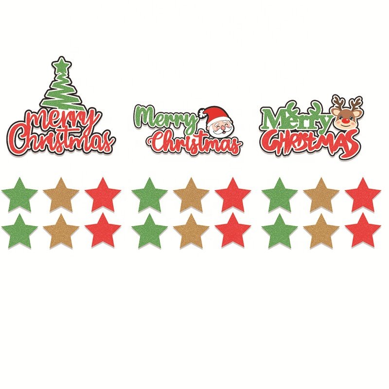Ychon New Design Paper Cake Disc Topper Candyland Christmas Cake Decoration Glitter Mermaid Cake Topper