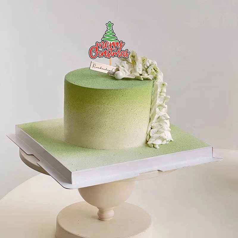 Ychon New Design Paper Cake Disc Topper Candyland Christmas Cake Decoration Glitter Mermaid Cake Topper