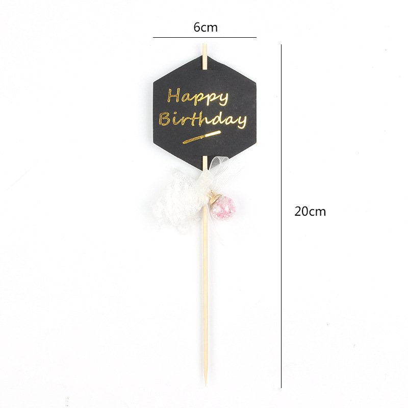 Happy Birthday Cake Topper Paper Balloons Card Atmosphere Arrangement Cake Decorating Supplies