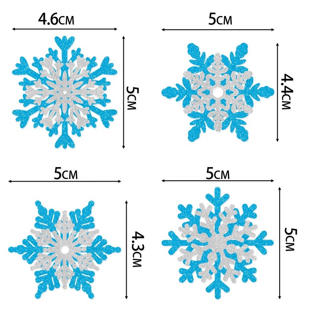 8PCS Snowflake Cupcake Toppers Glitter Winter Theme Cupcake Picks Baby Shower Kids Birthday Party Christmas Cake Decorations