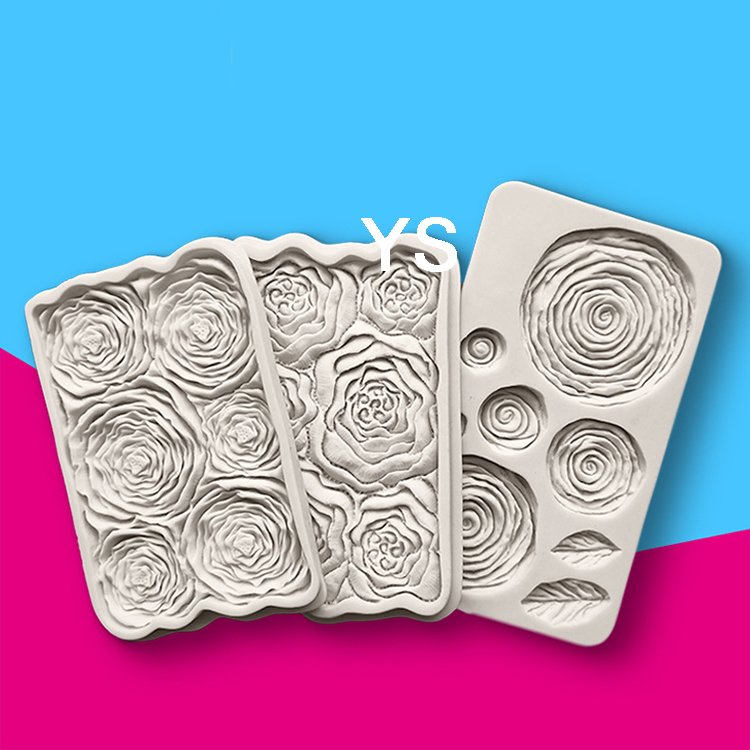 YS High Quality 3D Rose Lace Fondant Silicone Molds Sugarcraft Cookie Cupcake Chocolate Baking Mold Fondant Cake Decorating Tool