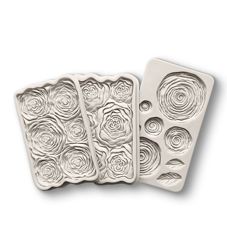 YS High Quality 3D Rose Lace Fondant Silicone Molds Sugarcraft Cookie Cupcake Chocolate Baking Mold Fondant Cake Decorating Tool