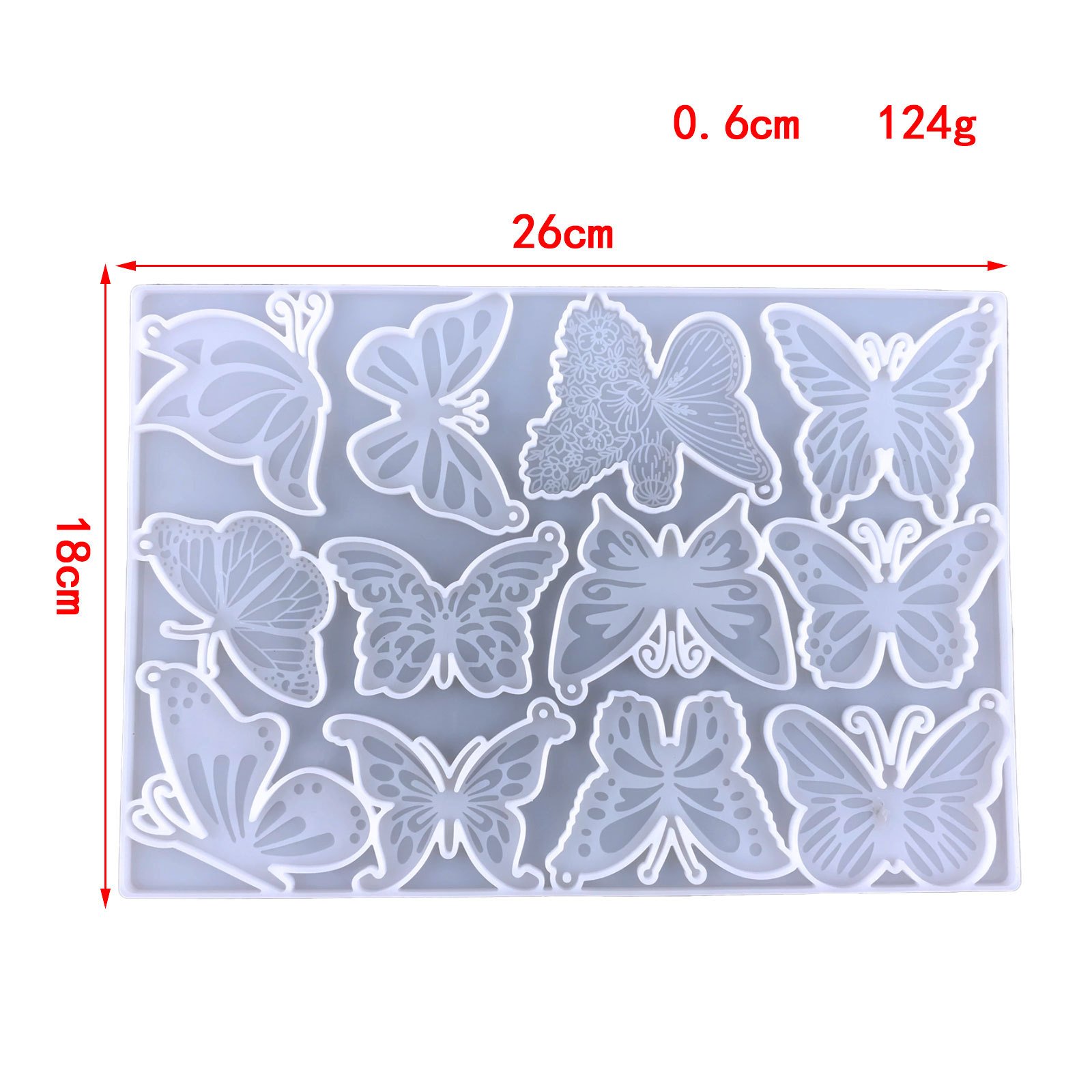 ys art Creative Combination Butterfly Silicone Keychain Mold Resin Key Chain Shape Casting Mold Diy Craft Pendant Craft Supplies