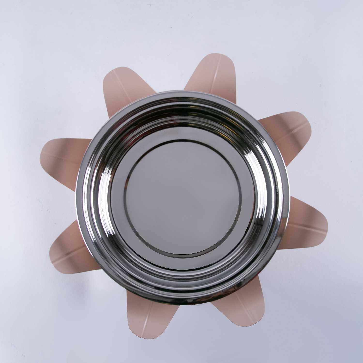 Round Copper Casserole with Lid in Gold and Pink Color with Handi Bowl Design Perfect for Food Storage in Kitchenware