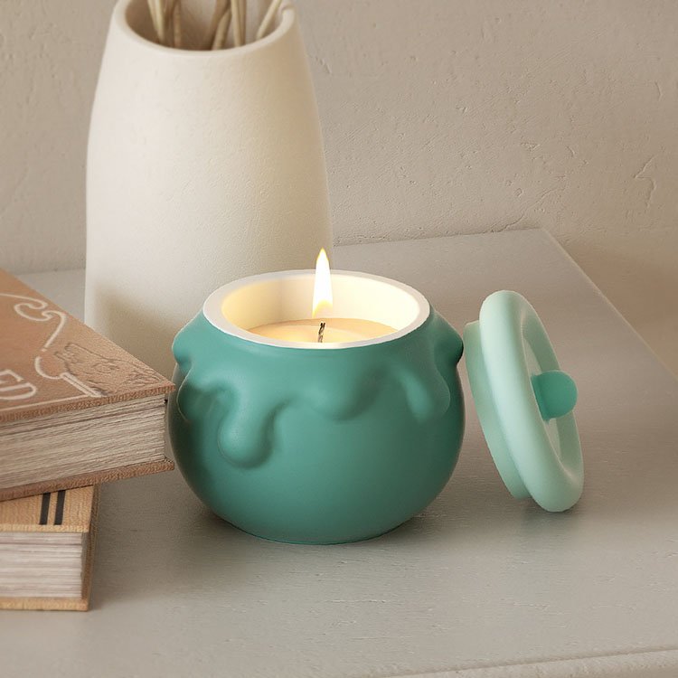 YS Honey Jar Candle Cup Silicone Mold Gypsum Storage Box With Lid Candle Container Casting Mould DIY Aromatherapy Candle Making