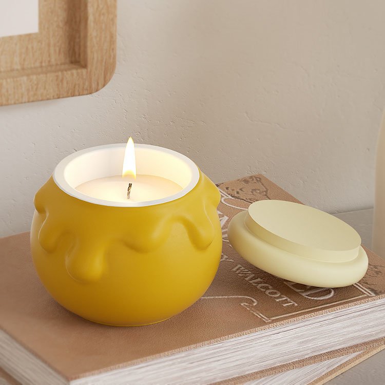YS Honey Jar Candle Cup Silicone Mold Gypsum Storage Box With Lid Candle Container Casting Mould DIY Aromatherapy Candle Making