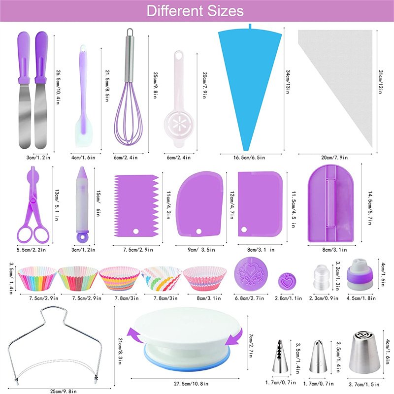 Wholesale 305 Pieces Cake Turntable Set Cream Decoration Tools Cake Decoration Decorating Tools Baking Tools