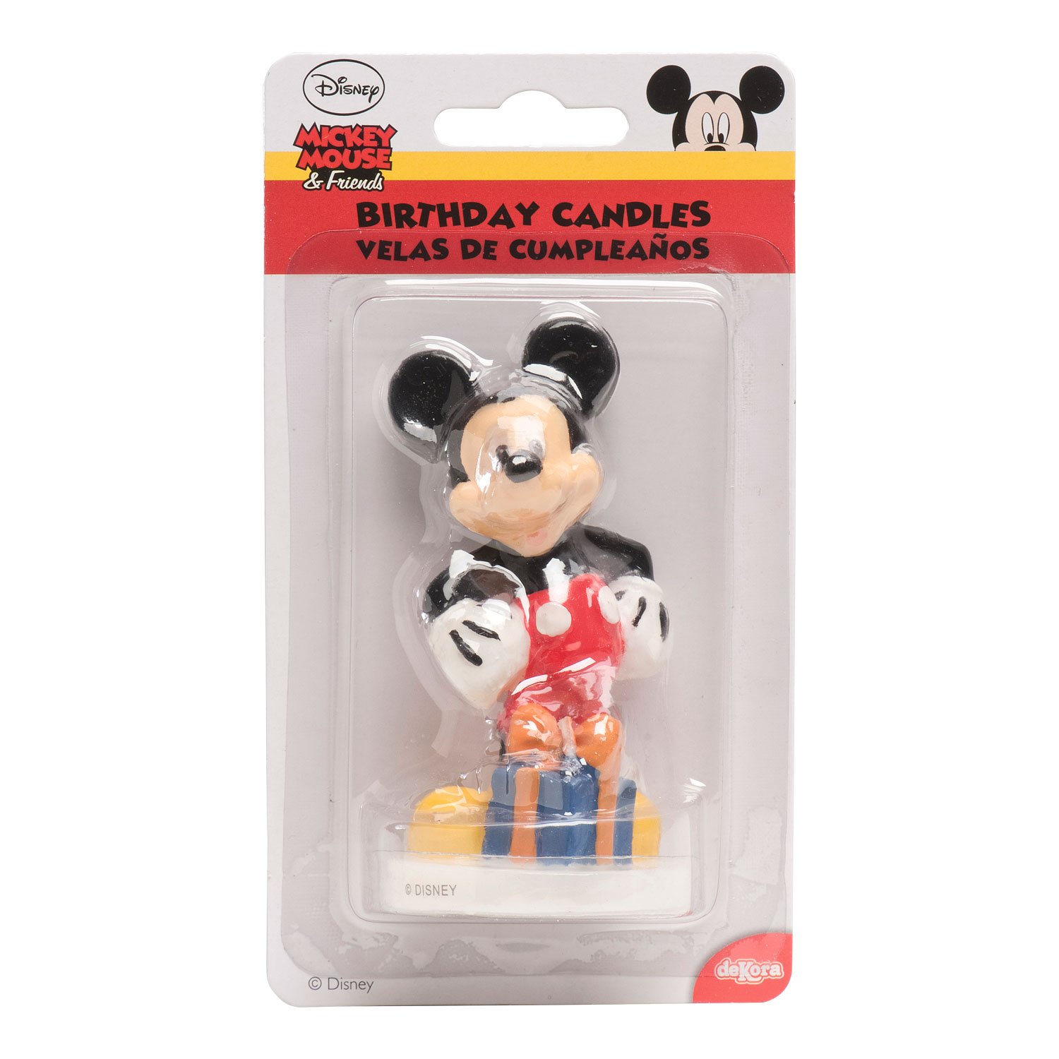 Dekora Brand Baking Accessories Cake Decorating Supplies Display Of 6 For Mickey Mouse 3D Birthday Candles 8Cm Each Cake Toppers