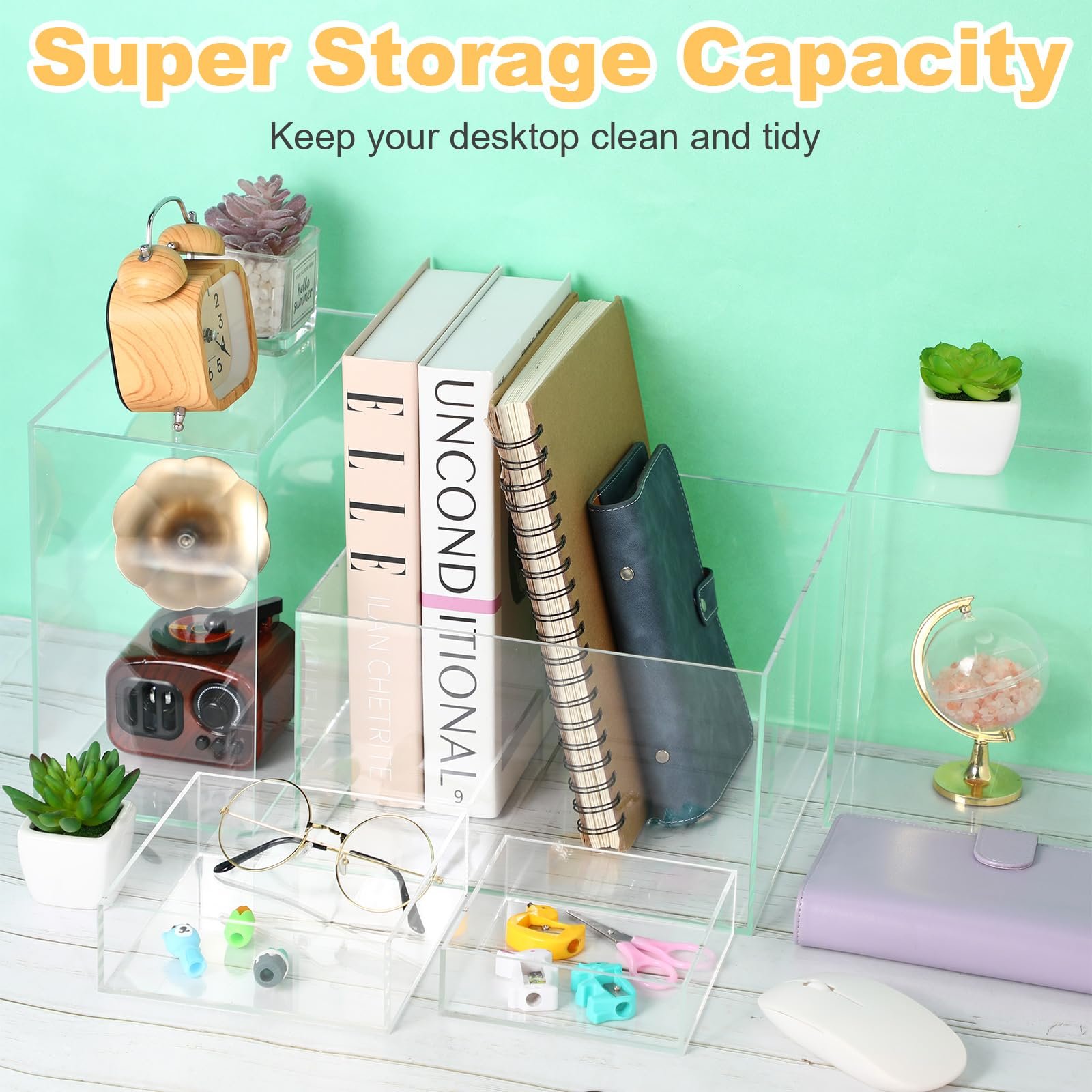Factory wholesale Set of 8 Dessert Display Set Food Nesting Risers Buffet Risers Acrylic cake decorating trays for christmas
