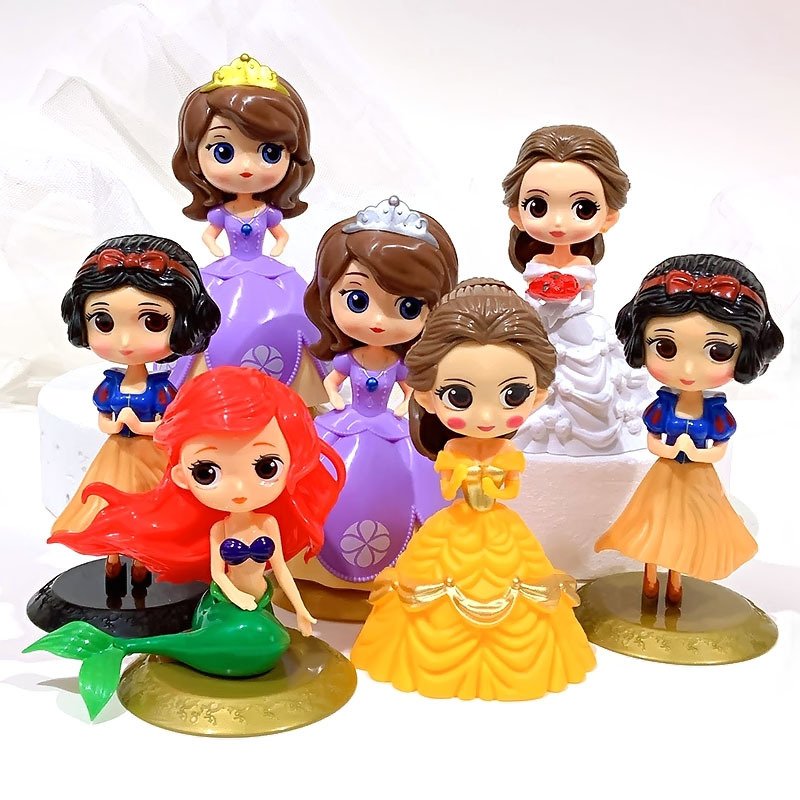 Baby Character Themes Christmas Aisha Frozen Cartoon Supplies Figurines Toy Decoration Doll Happy Birthday Princess Cake Topper