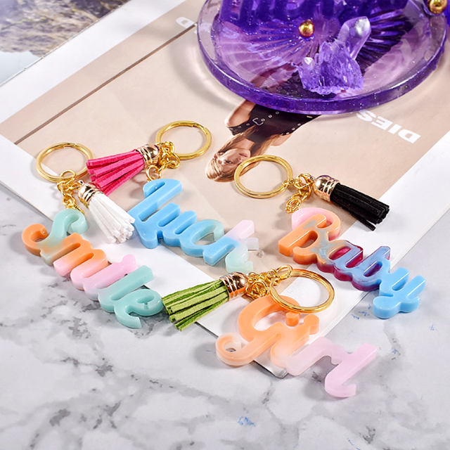 DLR1199 Wholesale diy crystal drop glue resin sweet forever happy keyring pendant english letter silicone molds for epoxy resin