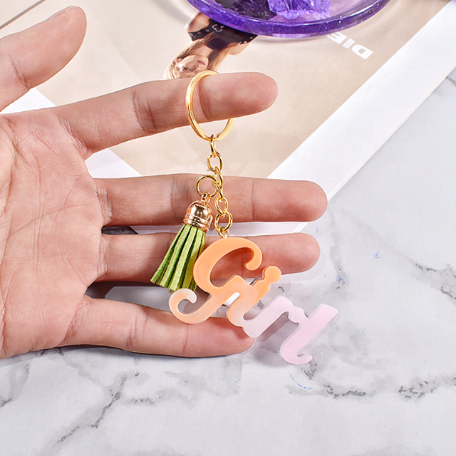 DLR1199 Wholesale diy crystal drop glue resin sweet forever happy keyring pendant english letter silicone molds for epoxy resin