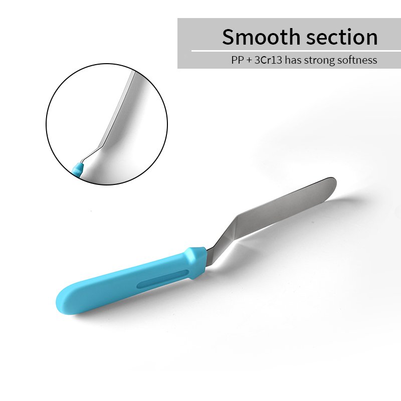 Cake Spatula Set Metal Stainless Steel Baking & Pastry Tools Colored Plastic Handle Cake Icing Spatula