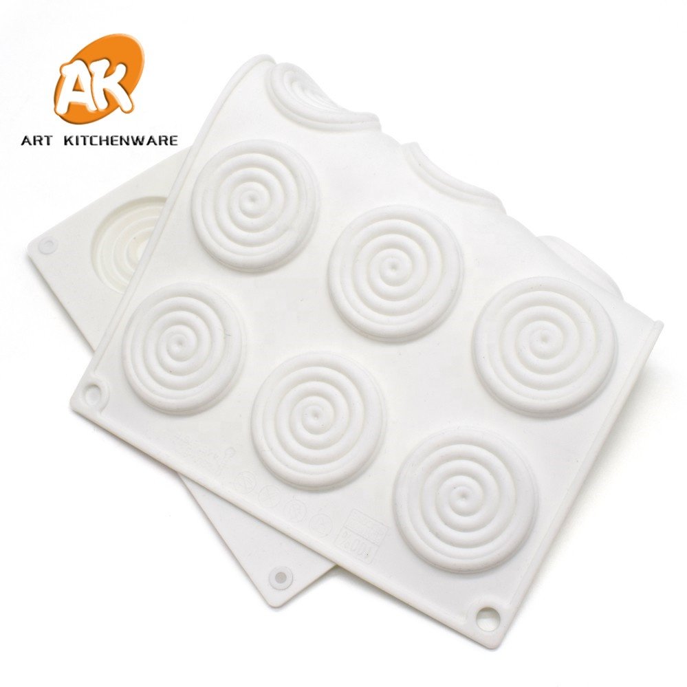 AK Helicoid Shape Mousse Molds Silicone Chocolate Candy Mould Pastry Baking Tools Cake Decorations MC-46