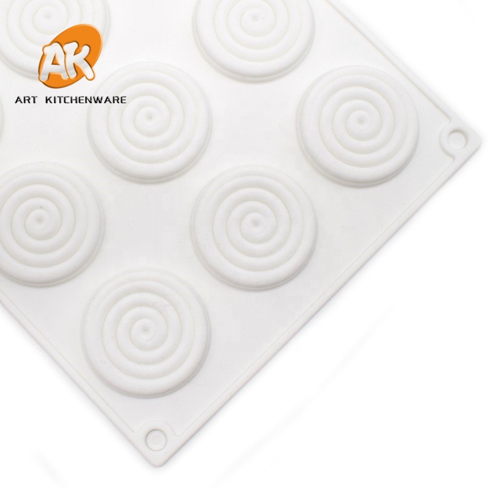 AK Helicoid Shape Mousse Molds Silicone Chocolate Candy Mould Pastry Baking Tools Cake Decorations MC-46