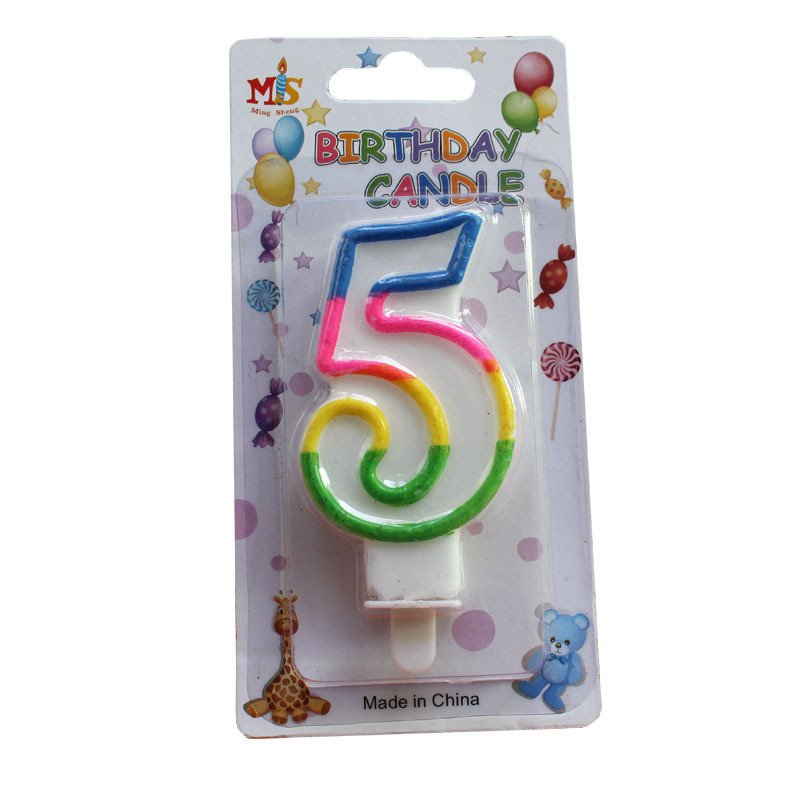 Colorful happy birthday number candle cake decoration supplies wedding Party Paraffin wax Lucky candles wholesale