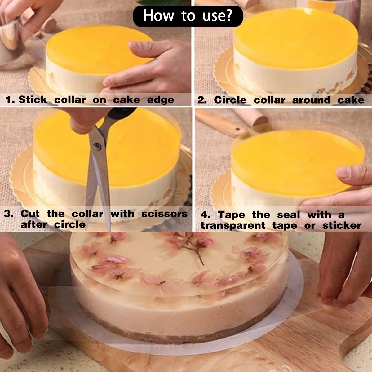 wholesale cake plastic border decorating tools and accessories Red Christmas cake collar