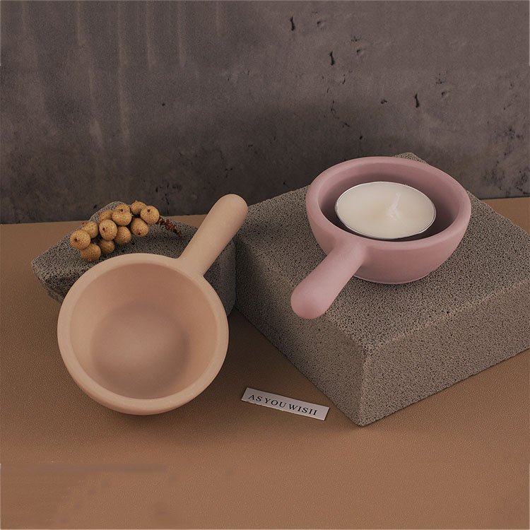 YS Pan Modeling Candle Cup Silicone Mold Soybean Wax Candle Container Casting Mould DIY Concrete Fleshy Flower Pot Making Tool