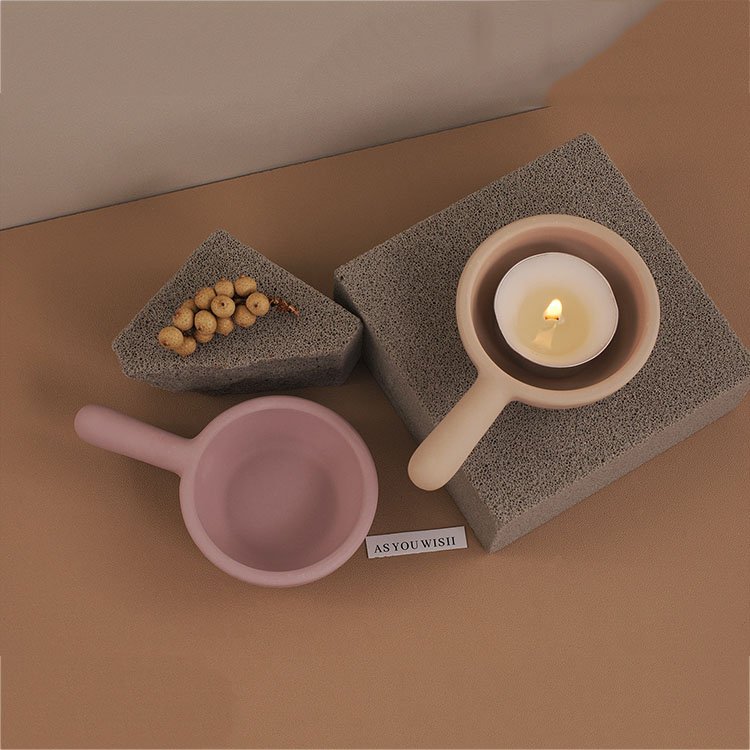 YS Pan Modeling Candle Cup Silicone Mold Soybean Wax Candle Container Casting Mould DIY Concrete Fleshy Flower Pot Making Tool