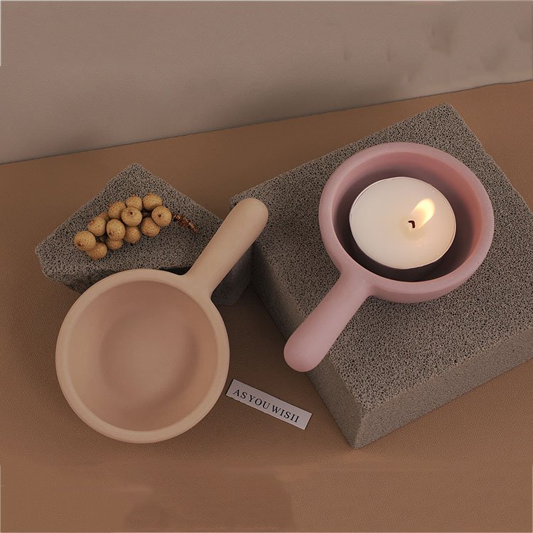 YS Pan Modeling Candle Cup Silicone Mold Soybean Wax Candle Container Casting Mould DIY Concrete Fleshy Flower Pot Making Tool