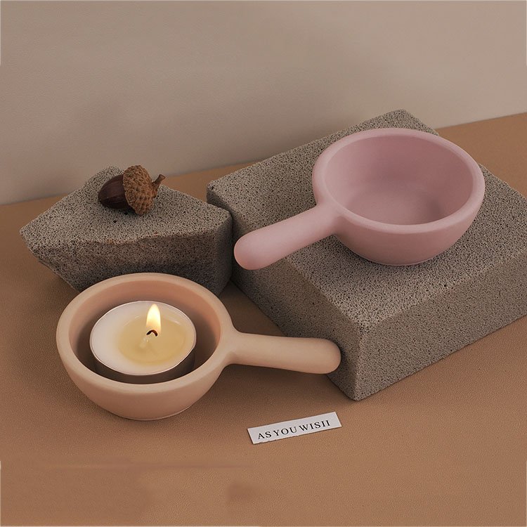 YS Pan Modeling Candle Cup Silicone Mold Soybean Wax Candle Container Casting Mould DIY Concrete Fleshy Flower Pot Making Tool