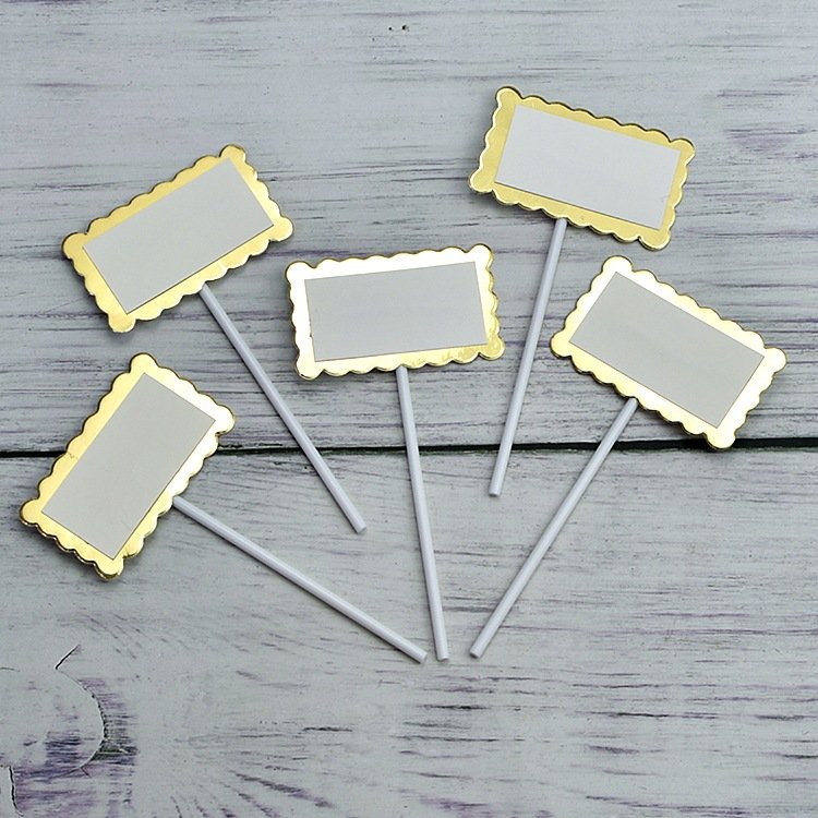Ychon wholesale custom diy cupcake toppers can write wish words paper own design vireity cake toppers