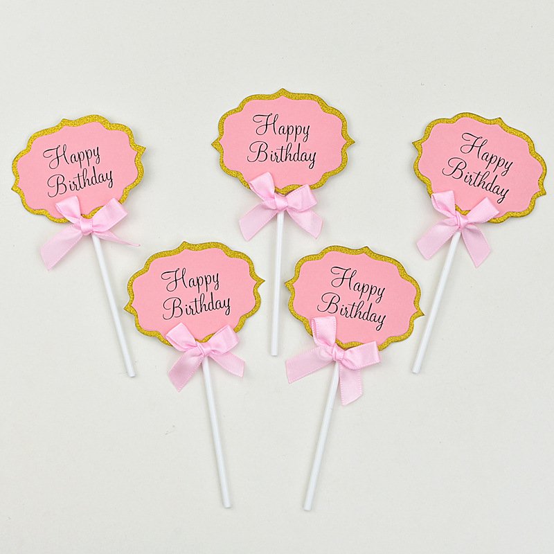 Ychon wholesale custom diy cupcake toppers can write wish words paper own design vireity cake toppers