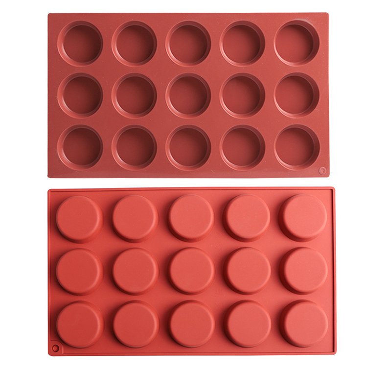 YS Baking Tools 15-Cavity Cylindrical Shape Silicone Cake Mold Chocolate Mousse Jelly Pudding Dessert Tool Dessert Candle Mould