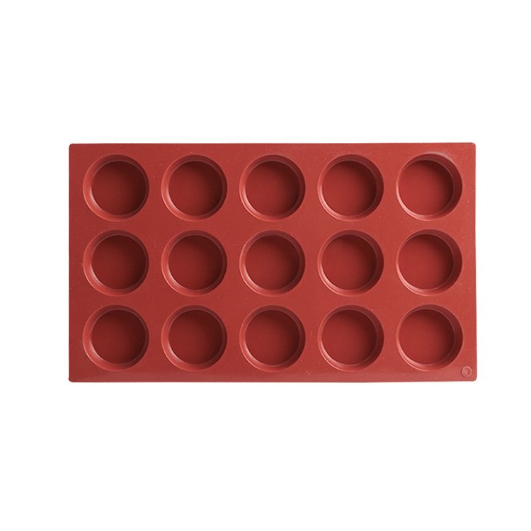 YS Baking Tools 15-Cavity Cylindrical Shape Silicone Cake Mold Chocolate Mousse Jelly Pudding Dessert Tool Dessert Candle Mould