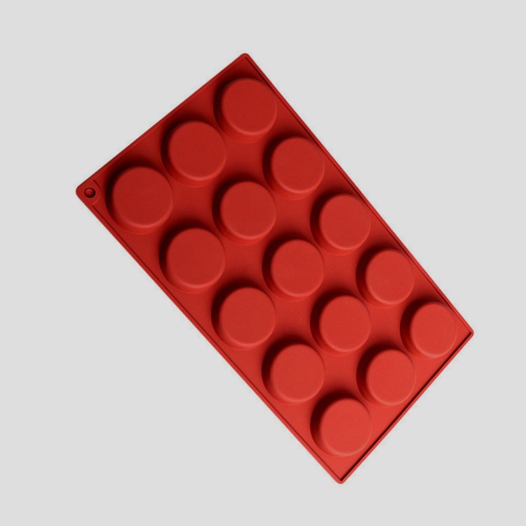YS Baking Tools 15-Cavity Cylindrical Shape Silicone Cake Mold Chocolate Mousse Jelly Pudding Dessert Tool Dessert Candle Mould
