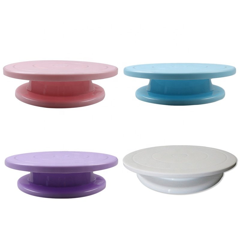 DIY Cake Turntable Baking Silicone Mold Plate Rotating Round PP plastic Cake Decorating Tools Rotary Table Pastry Supplies Cake