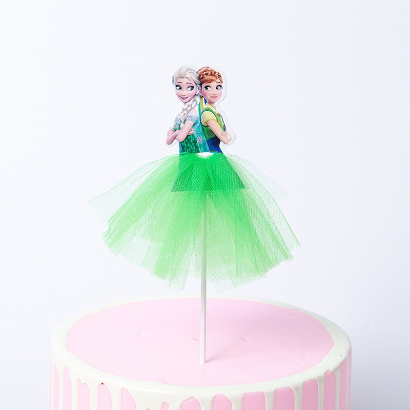 Homesun Princess Cake Decoration topper cartoon Flag for Baby Shower Happy Birthday party dessert table Supplies