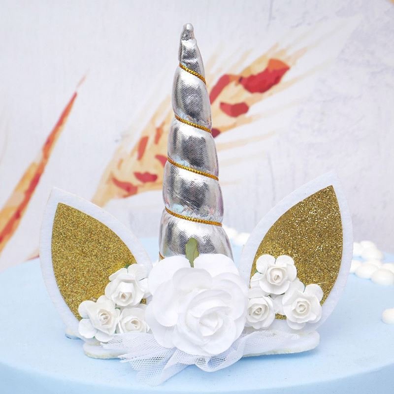 Rainbow Unicorn Cake Topper Unicorn Birthday Party Supplies Unicorn Cake Decoration for Girls First Birthday Cake Toppers XQ289