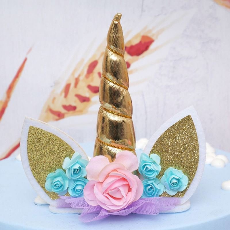 Rainbow Unicorn Cake Topper Unicorn Birthday Party Supplies Unicorn Cake Decoration for Girls First Birthday Cake Toppers XQ289