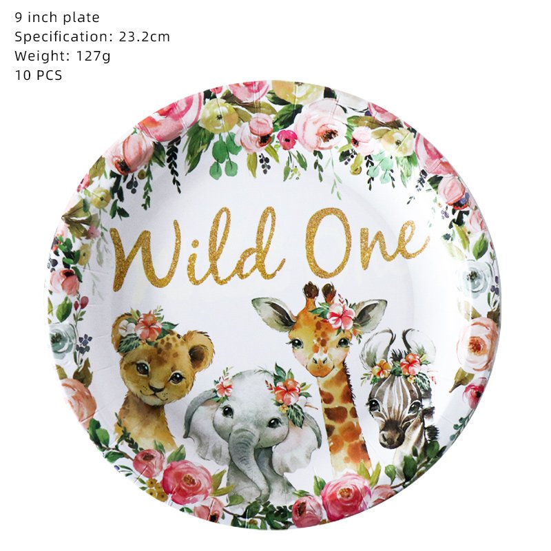 Hot Selling Wild One Party Supplies Disposable knife spoon and fork Birthday Party Decoration Set Birthday Tableware Sets