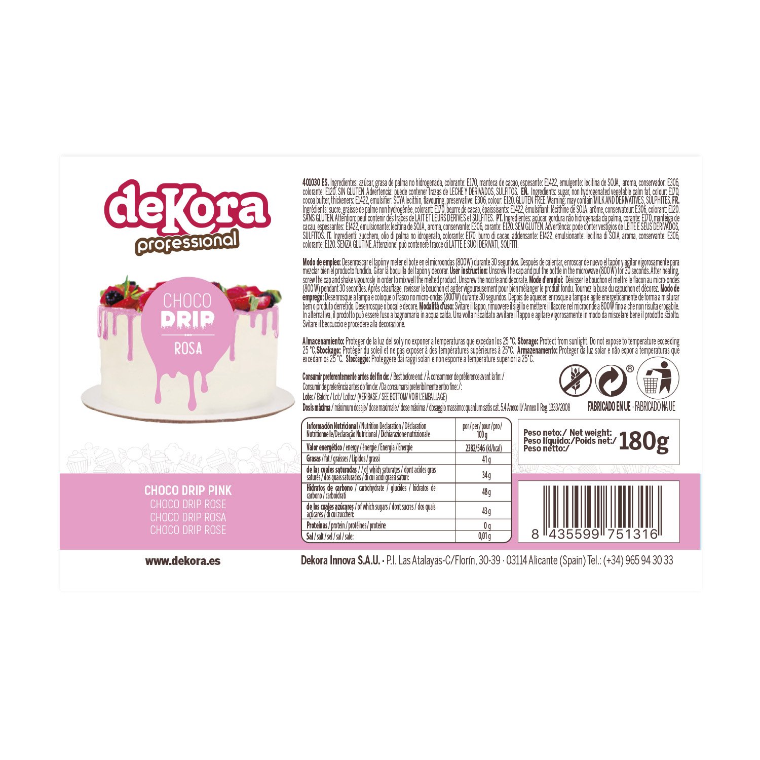 Dekora Brand Delicious Choco Drip Black Rose Colour Chocolate Drip 180Gram For Cake Decorating