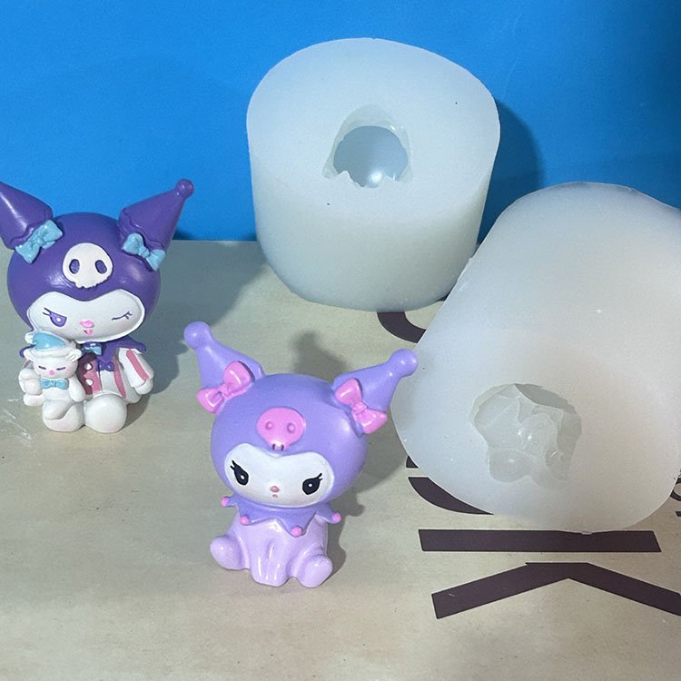 3D Mini cartoon characters Candle Silicone Mold Aromatherapy Soap Ornament Epoxy Resin Clay Mould Cake Making Molds Home Decors