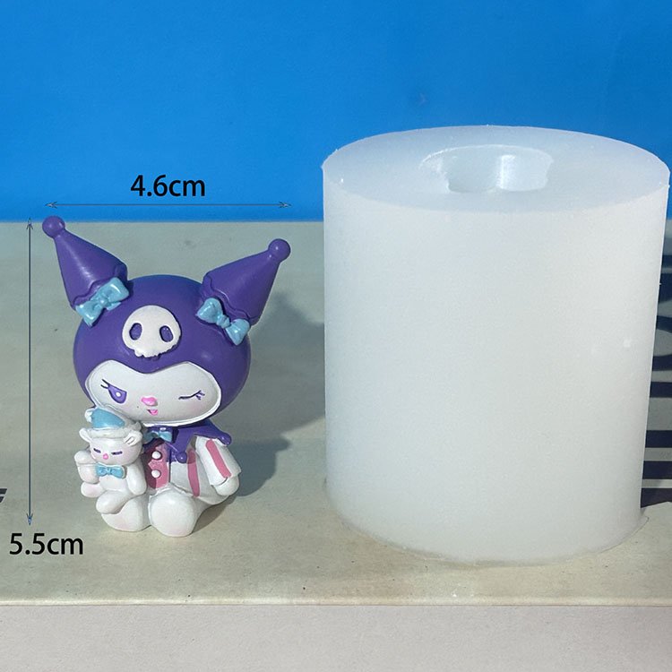 3D Mini cartoon characters Candle Silicone Mold Aromatherapy Soap Ornament Epoxy Resin Clay Mould Cake Making Molds Home Decors