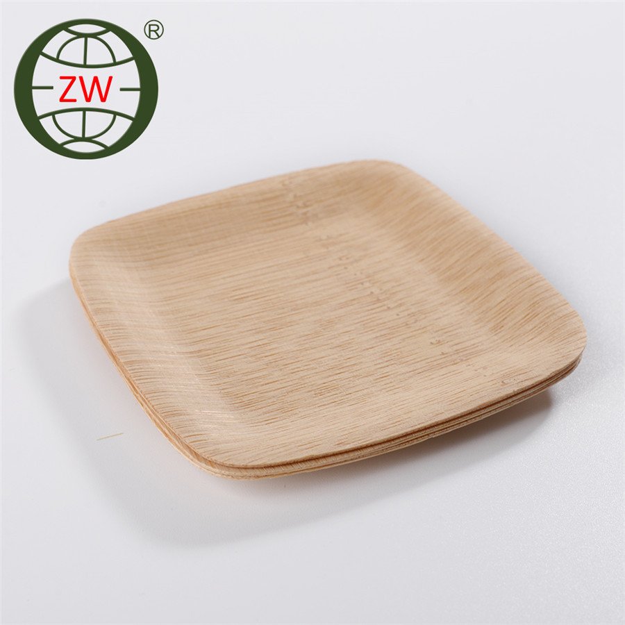 eco-frinedly bamboo food service plate salad plate