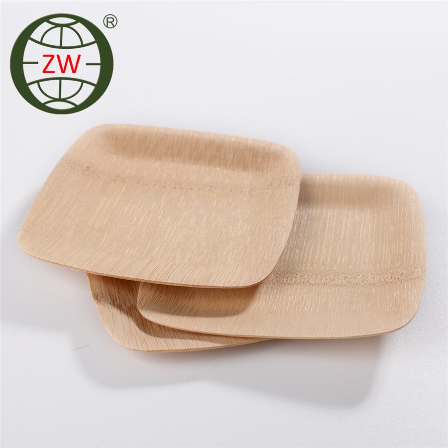 eco-frinedly bamboo food service plate salad plate