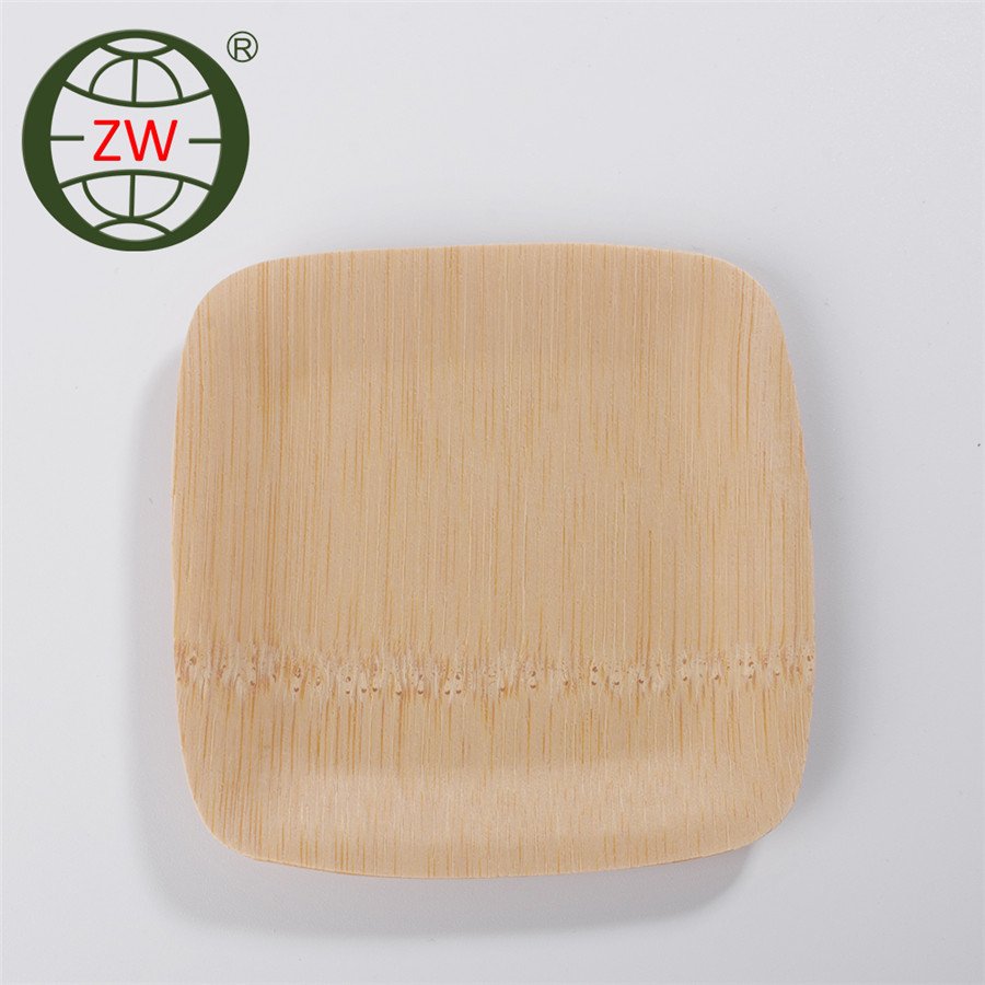 eco-frinedly bamboo food service plate salad plate