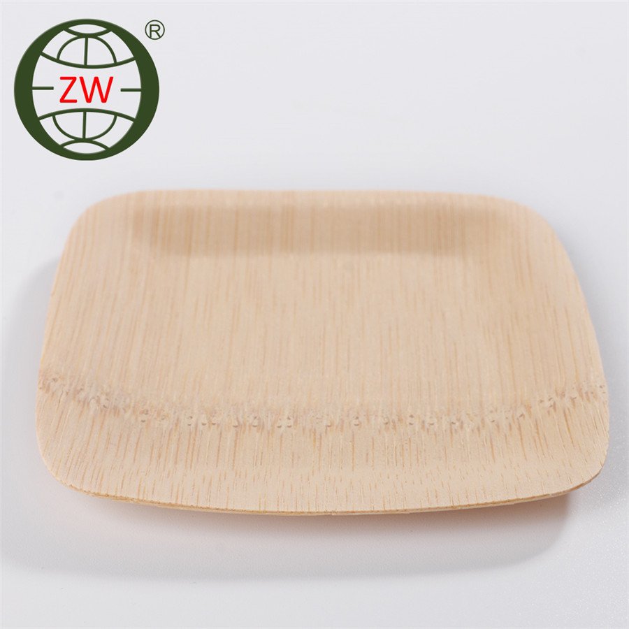 eco-frinedly bamboo food service plate salad plate