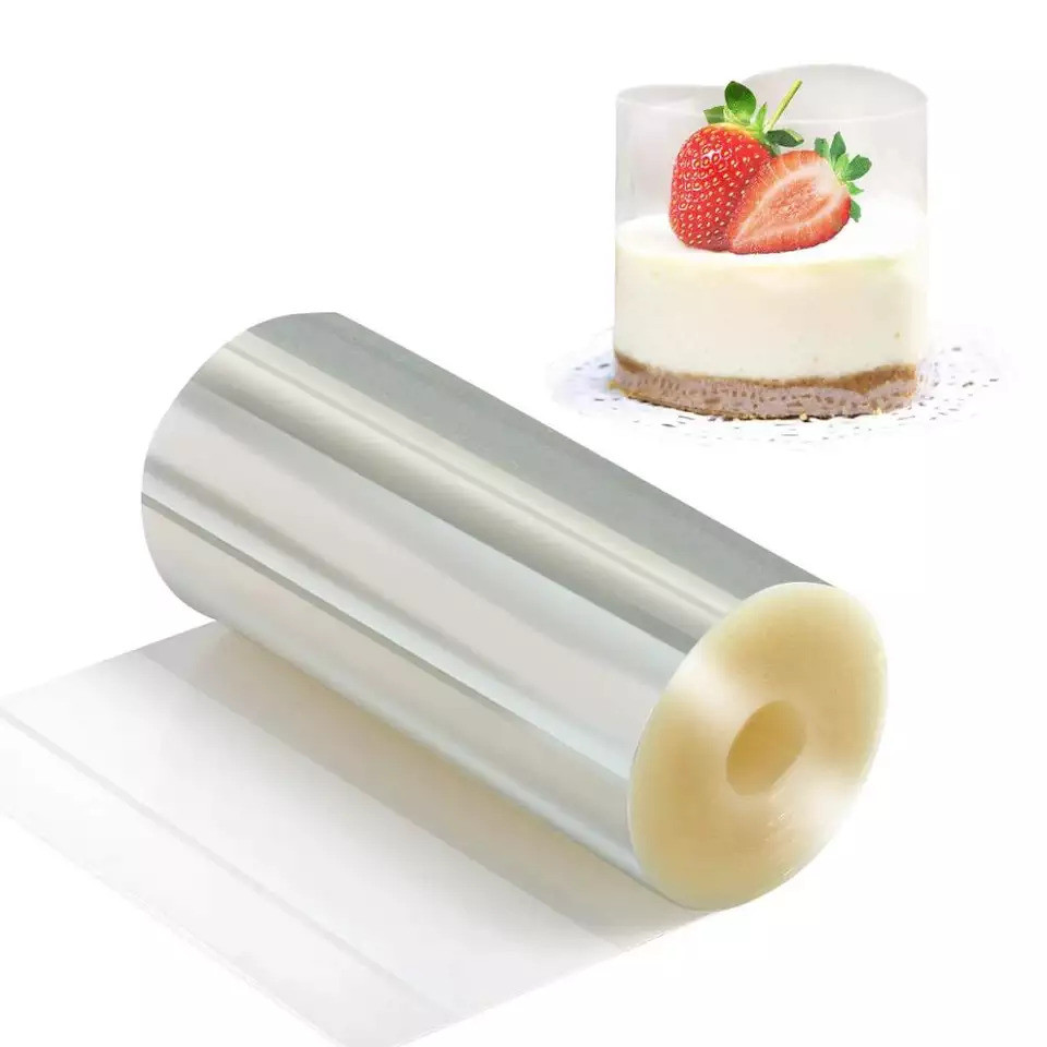 Wholesale New Clear Cake Wrap 10m Food Grade Mousse Cake Surrounding Strips Clear Cake Collar Wrap